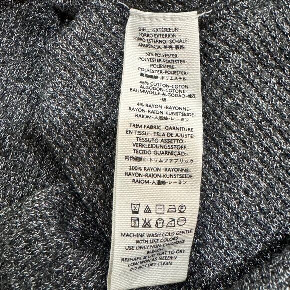 FREE PEOPLE Blossom Thermal Top Small Charcoal Waffle Knit Pieced Full Sleeves - Picture 8 of 11